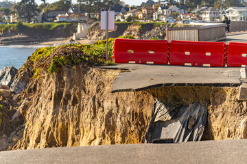 California's bomb cyclone destroyed roads.  