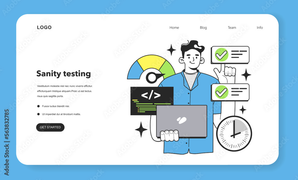 Poster sanity testing technique web banner or landing page. software testing