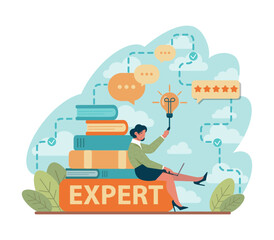 Expert concept. Professional business adviser provides solutions