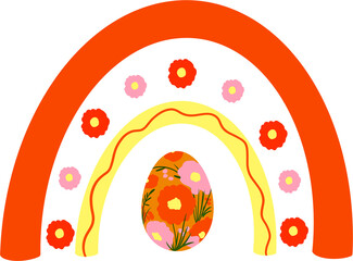 Floral Easter Rainbow