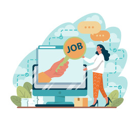Job interview concept. Idea of recruitment and hiring procedure