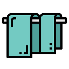 Towel filled outline icon style