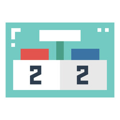 Scoreboard flat icon style