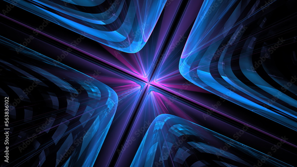 Poster digital space, information transmission, big data processing. digital universe, data matrix, cloud t