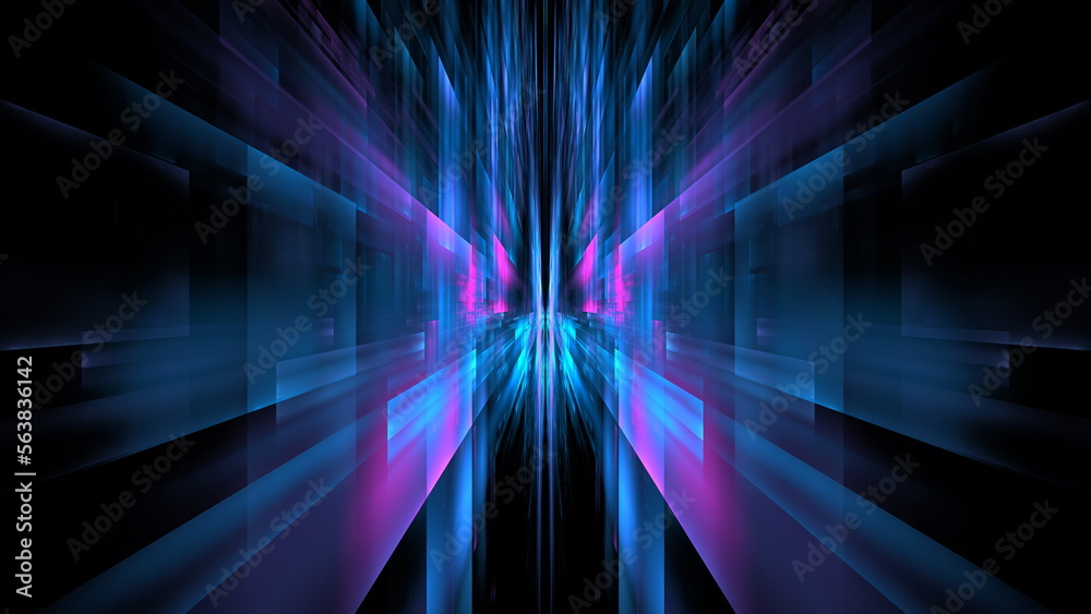 Poster digital space, information transmission, big data processing. digital universe, data matrix, cloud t
