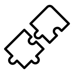 puzzel line icon