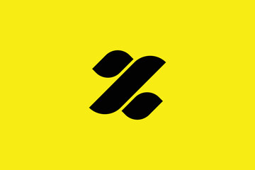 Minimal and creative letter z logo template on yellow Background
