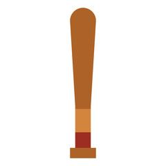 Baseball bat flat icon style