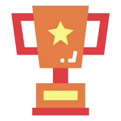 Trophy flat icon style