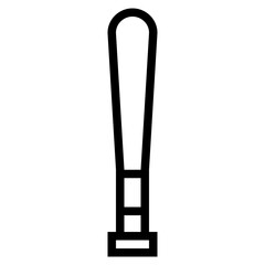 Baseball bat line icon style