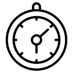 Clock line icon style