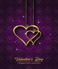 Elegant classic valentine's day background. Idea for important invitation, poster or flyer.