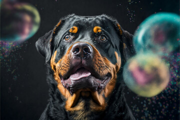 rottweiler colorful