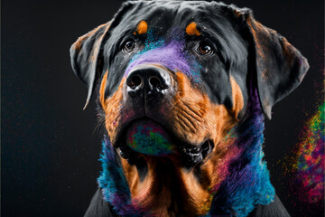 rottweiler colorful