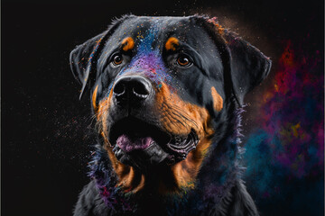 rottweiler colorful