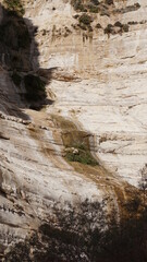 Fototapeta na wymiar The canyon of the En Avdat National Park in the Negev desert in Israel in the month of January