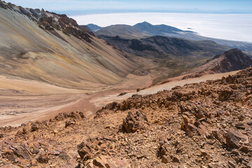 volcanic crater erosion