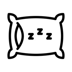 pillow line icon illustration vector graphic
