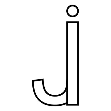 Logo sign ij ji icon double letters logotype i j