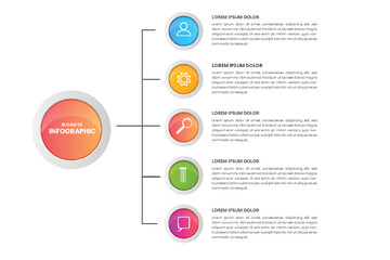 Vector business infographic design elements flowchart steps