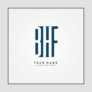 Initial Letter BHF Logo - Simple Business Logo for Alphabet B, H and F