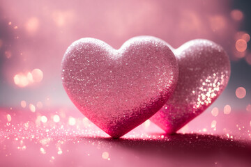 Obraz premium A Valentine's Day Display of Love Generated by AI: Heart Balloons