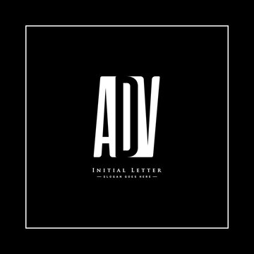 Initial Letter ADV Logo - Minimal Business Logo for Alphabet A, D and V