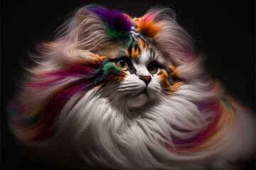 cat colorful
