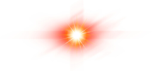 beautiful transparent orange sunlight flare