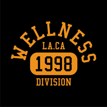 Wellness typography t shirt design illustration