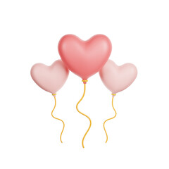 valentine heart baloon 3d Illustration