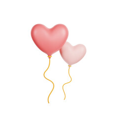 valentine heart baloon 3d Illustration