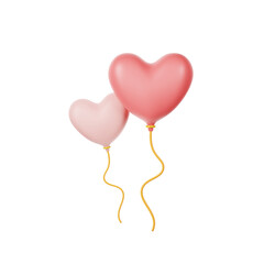 Obraz na płótnie Canvas valentine heart baloon 3d Illustration