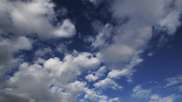 sky, blue, cloud, clouds, move, fast, time lapse, beautiful, formation, cloudiness, cloudscape, dramatic, heaven, cumulus, cloudy sky, high, sun, sunlight, video, weather, white, grey, wind, nature