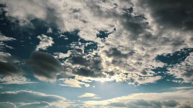 sky, blue, cloud, clouds, move, fast, time lapse, beautiful, formation, cloudiness, cloudscape, dramatic, heaven, cumulus, cloudy sky, high, sun, sunlight, video, weather, white, grey, wind, nature
