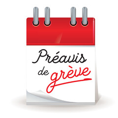calendrier - préavis de grève