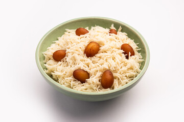 Diljani is a traditional Indian sweet, creamy and sweetened milk, garnished with nuts and spices.