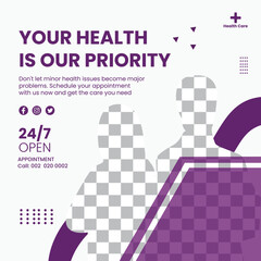 medical flyer design vector template 