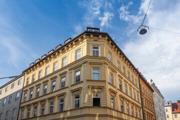 Germany, Bavaria, Munich, Corner of apartment building