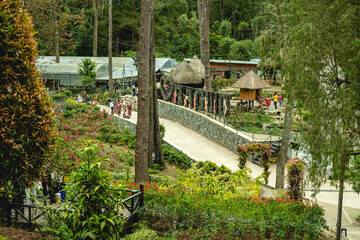 Baguio City, Philippines - Jan 2023: I love Baguio sign at the Baguio Botanical Garden.