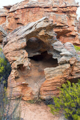 Small cave, with hole in the roof, at Stadsaal Caves