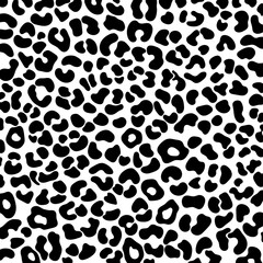 Vector black leopard, cheetah and jaguar print pattern animal seamless. Leopard, cheetah and jaguar skin abstract for printing or home decorate and more.