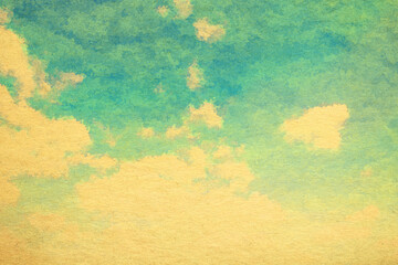vintage watercolor clouds