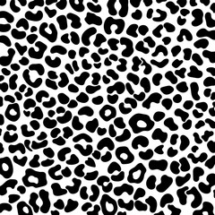 Vector black leopard, cheetah and jaguar print pattern animal seamless. Leopard, cheetah and jaguar skin abstract for printing or home decorate and more. © onamonstudio