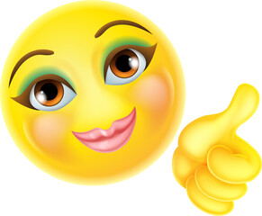 Happy Woman Emoji Emoticon Cartoon Icon Mascot