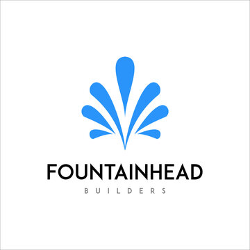 fountainhead abstract logo design vector