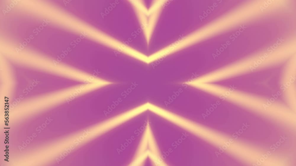 Aufkleber Motion of bright yellow rays of light. 3d rendering seamless loop animation 4K