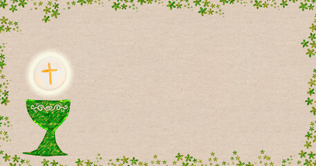 First holy communion invitation background.