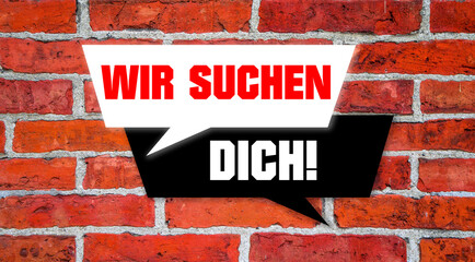Obraz premium Wir suchen Dich Job Stellenanzeige 