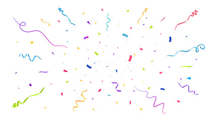 Confetti Background. Festive Backdrop. Party Design With Colorful Confetti. Vector Illustration